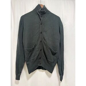Cockpit USA CPT Military Style Cotton Cardigan Sweater Jacket‎ Medium Green